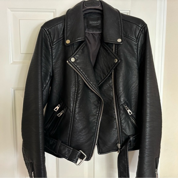 Eleven Paris Vegan Leather Moto Jacket - Picture 1 of 4